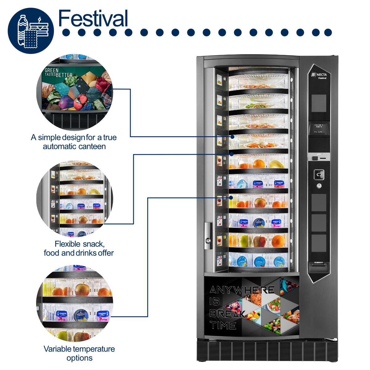 Necta FESTIVAL Carousel Fresh Food Vending Machine